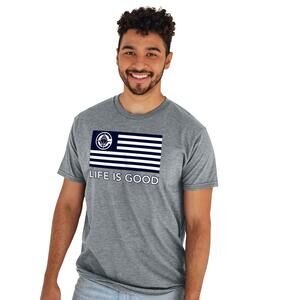 Blue 84 NBA Adult T-Shirt Flag Graphic